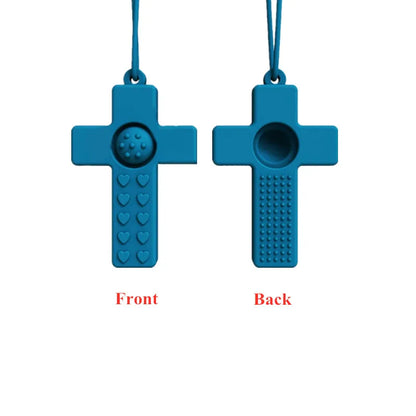 BPA-Free Silicone Baby Teether – Cartoon Sensory Chew Pendant Necklace for Newborns, Autism & ADHD Teething Care