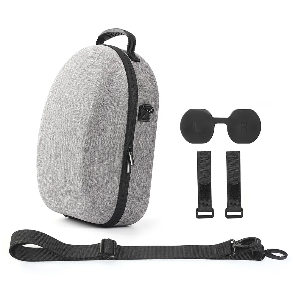 Meta Quest 3 VR Headset Hard EVA Carrying Case with Shoulder Strap – Travel Storage Bag for VR Accessories