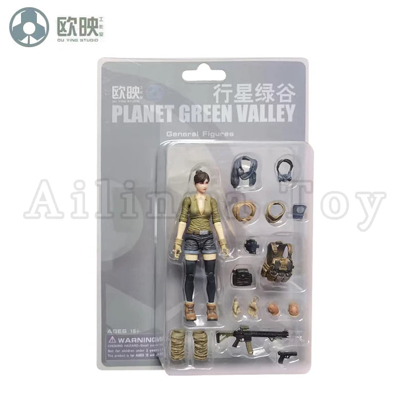 Ou Ying Studio 1/18 Planet Green Valley PGV 3.75" EFSA Female Action Figure — Anime Model Collectible