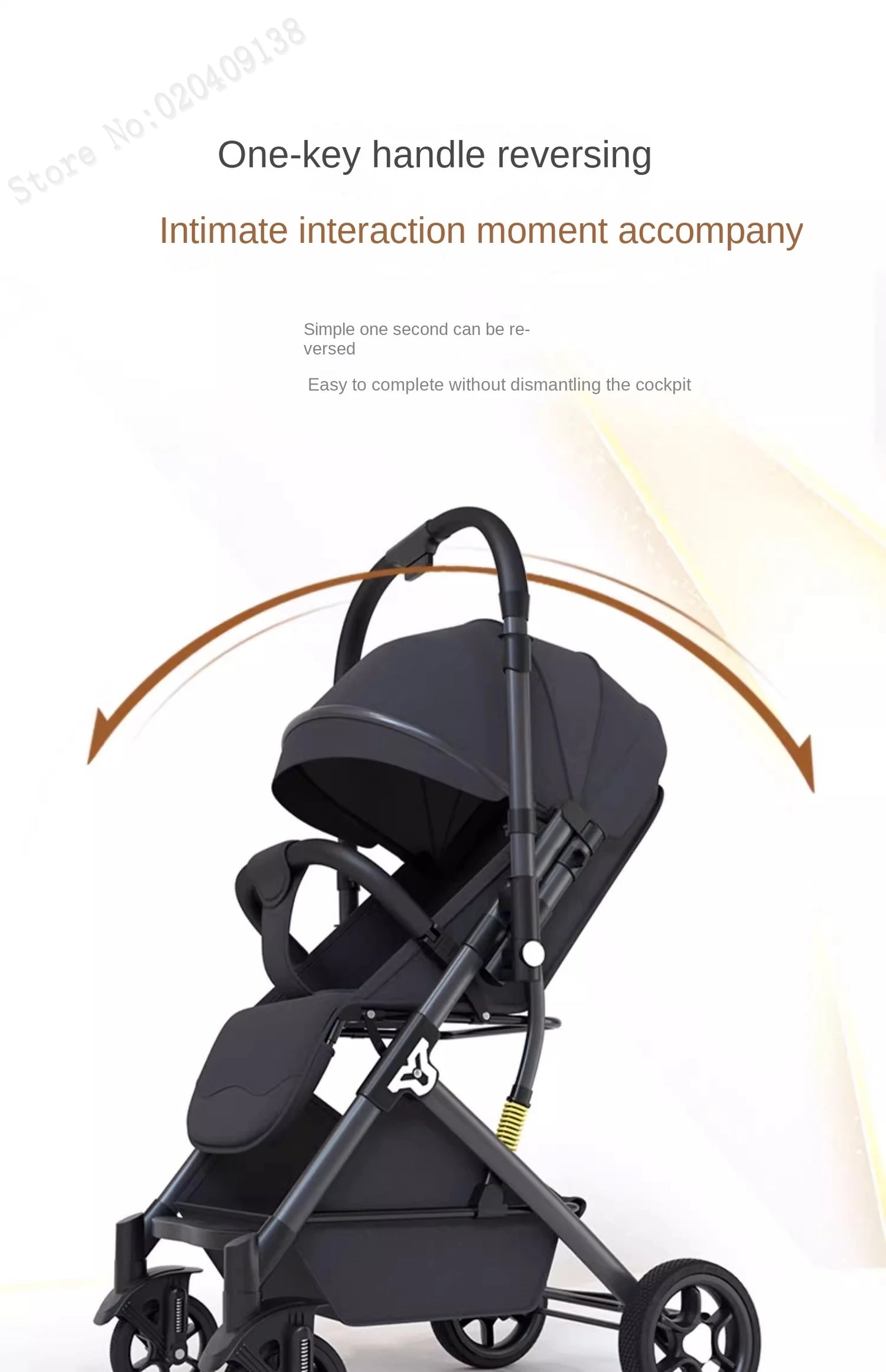 Lightweight Two-Way Baby Stroller — High Landscape, Spine Protection, 4-Wheel Newborn Push Trolley