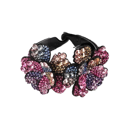 AWAYTR Colorful Crystal Flower Hair Claw – Large Flower Crab Clamp Barrettes, Shark Clip Hair Accessories for Women