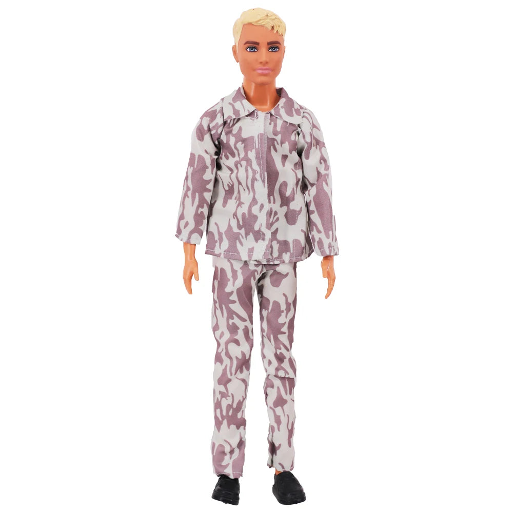 1/6 Boyfriend Doll Clothes Set — High-Quality Sparkling Top & Pants with Wool Hat for Ken Dolls