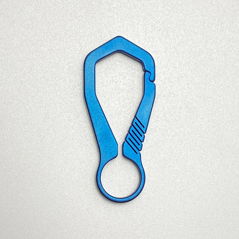 Titanium Key Chain - Lightweight Men’s EDC Quickdraw Carabiner Buckle Key Ring Outdoor Tool