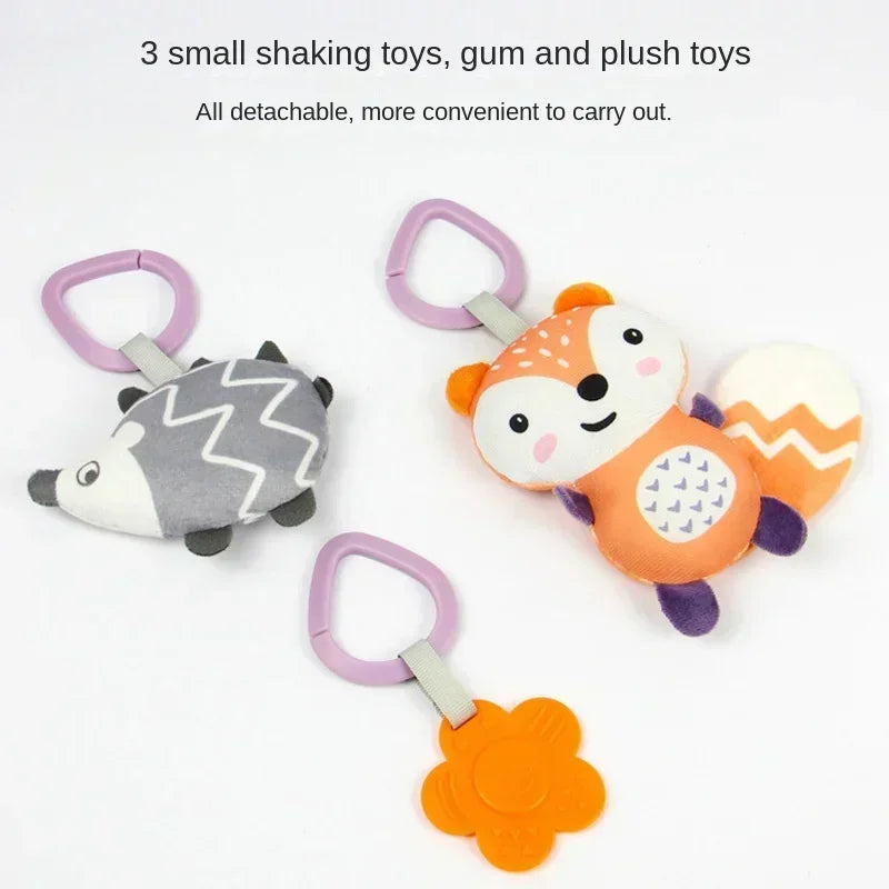 Baby Car Seat and Stroller Hanging Toy - Interactive Sensory Rattles, Kick-and-Play Activity Pendant for Cribs and Infant Development