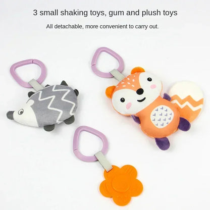 Baby Car Seat and Stroller Hanging Toy - Interactive Sensory Rattles, Kick-and-Play Activity Pendant for Cribs and Infant Development