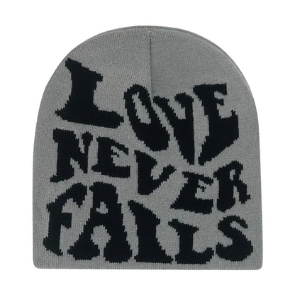 Y2K Letter Knitted Beanie Cap – Unisex Winter Autumn Warm Ski Skullcap, Hip Hop Streetwear Ear Cover Hat for Men & Women