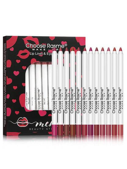 12-Color Waterproof Matte Lip Liner Pencil Set – Long-Lasting, Non-Stick, Sexy Lip Contour Makeup