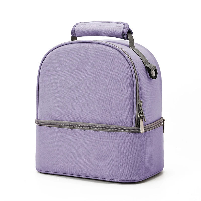 Insulated Double-Layer Mommy Bag — Large Capacity Travel & Picnic Baby Food Handbag
