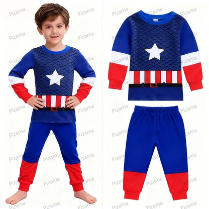 100% Cotton Boys Pajamas - Superhero Kids Sleepwear & Toddler Nightwear Set
