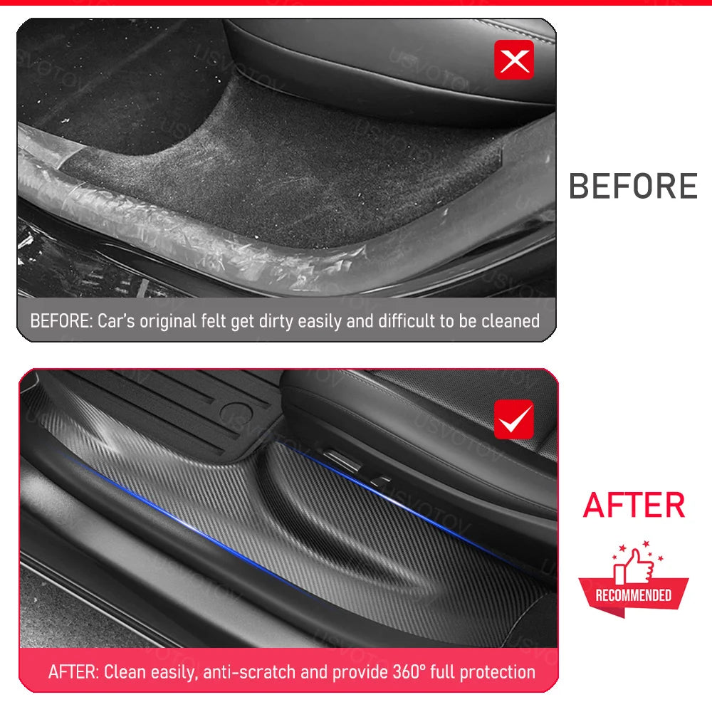 Tesla Model YL 2026 Door Sill Protectors – Anti-Kick Guards, Seat Rail Pads and Trunk Side Cover Mats