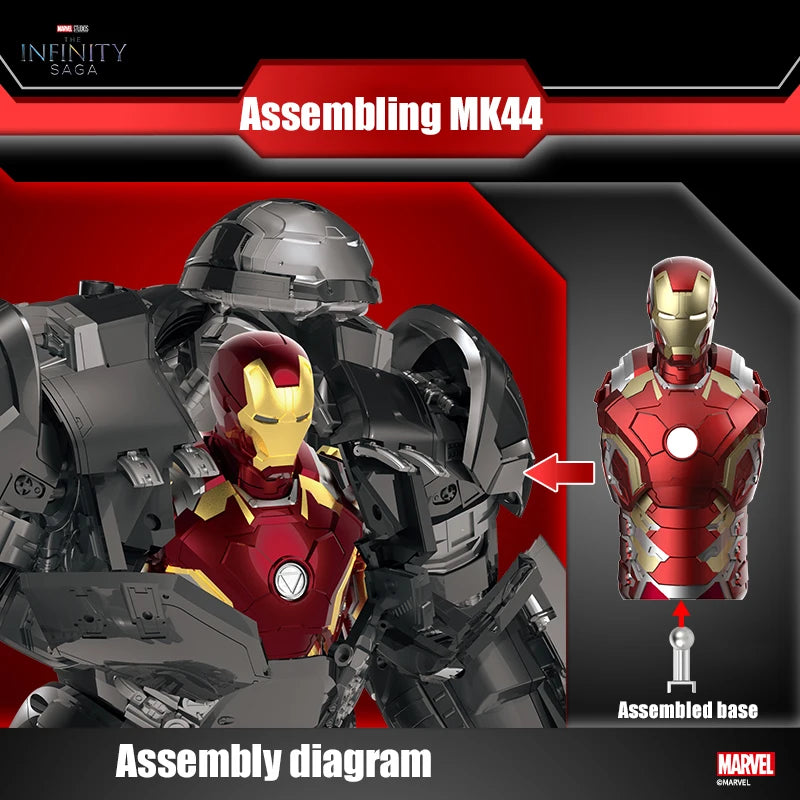Fondjoy Marvel Anti-Hulk Armor Toy – 18-Inch LED Action Figure Movie Character Model, Gift for Boys