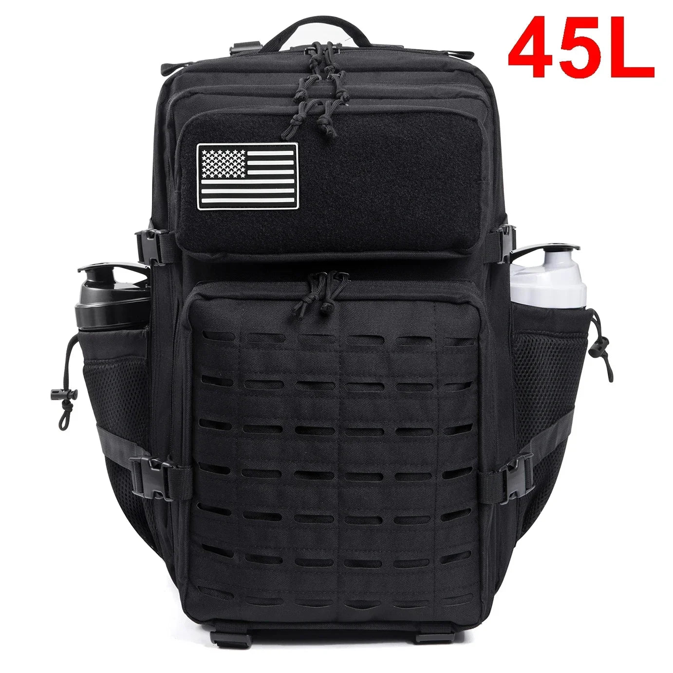25L/45L Tactical Backpack for Men & Women – Outdoor Hiking Molle Daypack, School & Gym Rucksack with Dual Cup Holders