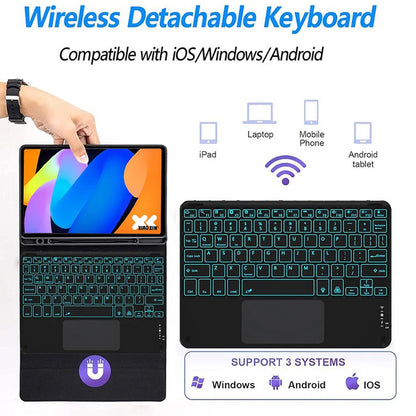 Lenovo Tab M11 11" Case with Bluetooth Keyboard – Smart Stand Cover for Xiaoxin Pad 2024/2025