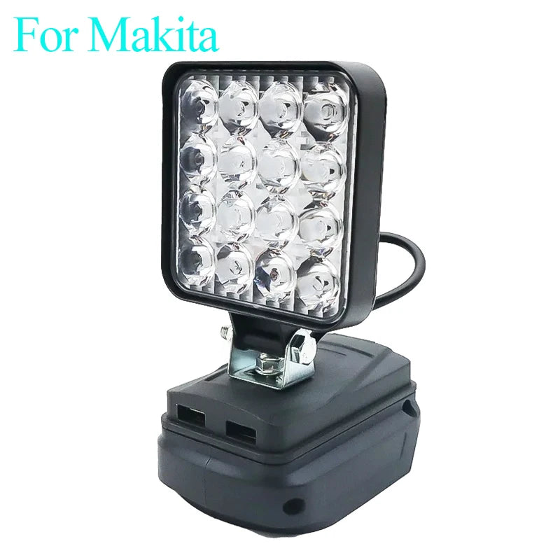 LED Spotlight for 18V Battery – Compatible with Dewalt, Milwaukee, Makita & Bosch, Outdoor Work, Fishing & Emergency Handheld Tool Lamp