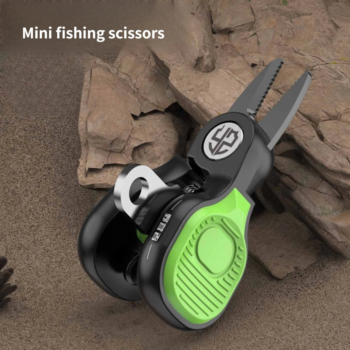 Portable Stainless Steel Fishing Lure Scissors - Serrated PE Line Cutter with Telescopic Buckle