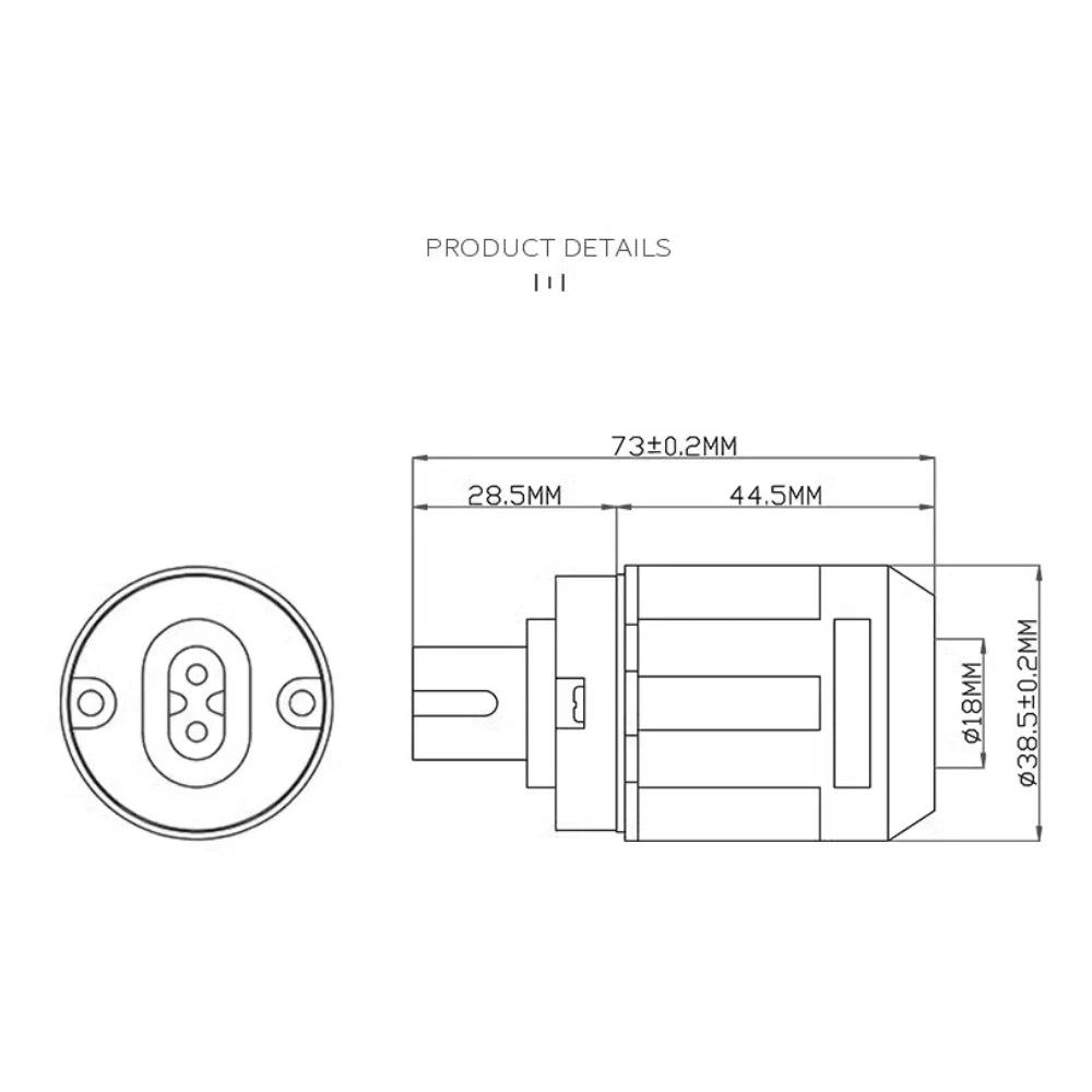 HiFi IEC Power Connector - Oyaide Rhodium & Gold Plated Copper C7 Mains Plug C-079 C-037 C-004 C-029 Female Socket