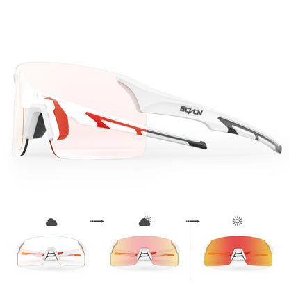 SCVCN Photochromic Sunglasses for Cycling & Outdoor Sports - Men & Women's MTB Climbing Eyewear, Driving Bicycle Goggles