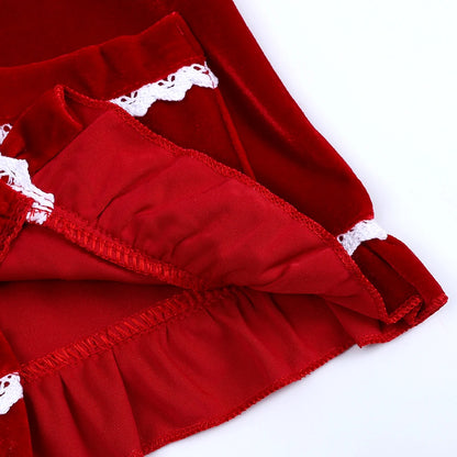 2025 Kids Christmas Pajama Set – Velvet Long Sleeve Loungewear & Sleepwear for Boys & Girls