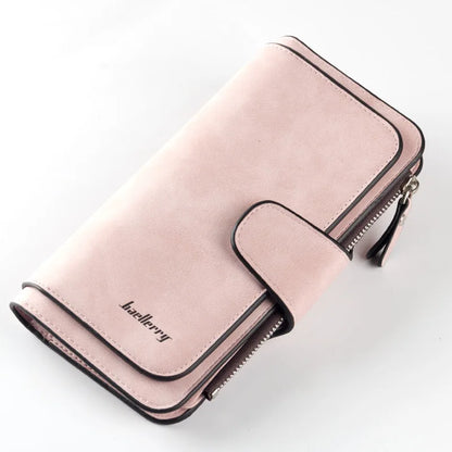 2024 Women’s Long Wallet – Custom Name Engraving, 15 Card Holders & Zippered Classic Purse