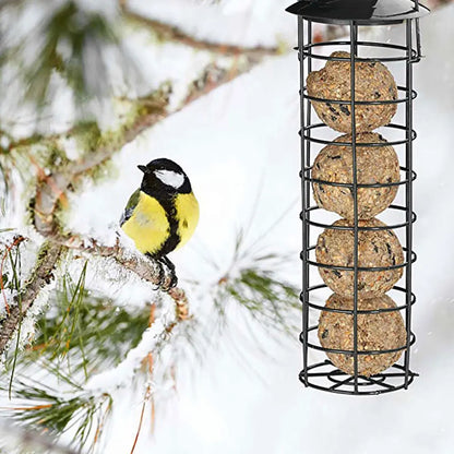 Hanging Bird Seed Feeder - PVC Tube Wild Bird Feeder for Garden, Paddock & Outdoor Pet Supplies