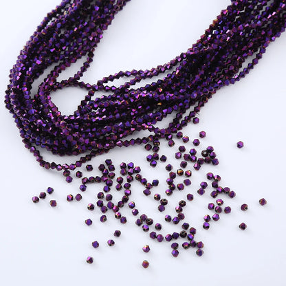 3/4mm Crystal Bicone Glass Beads - White Loose Faceted Beads for DIY Bracelets, Earrings & Jewelry Making