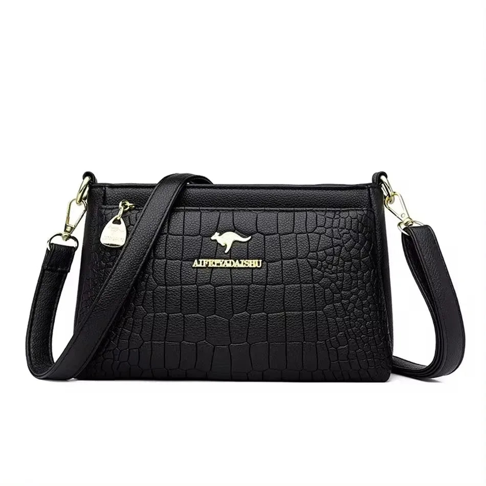 Luxury Women’s Leather Handbag – Large Capacity Shoulder & Crossbody Designer Bag