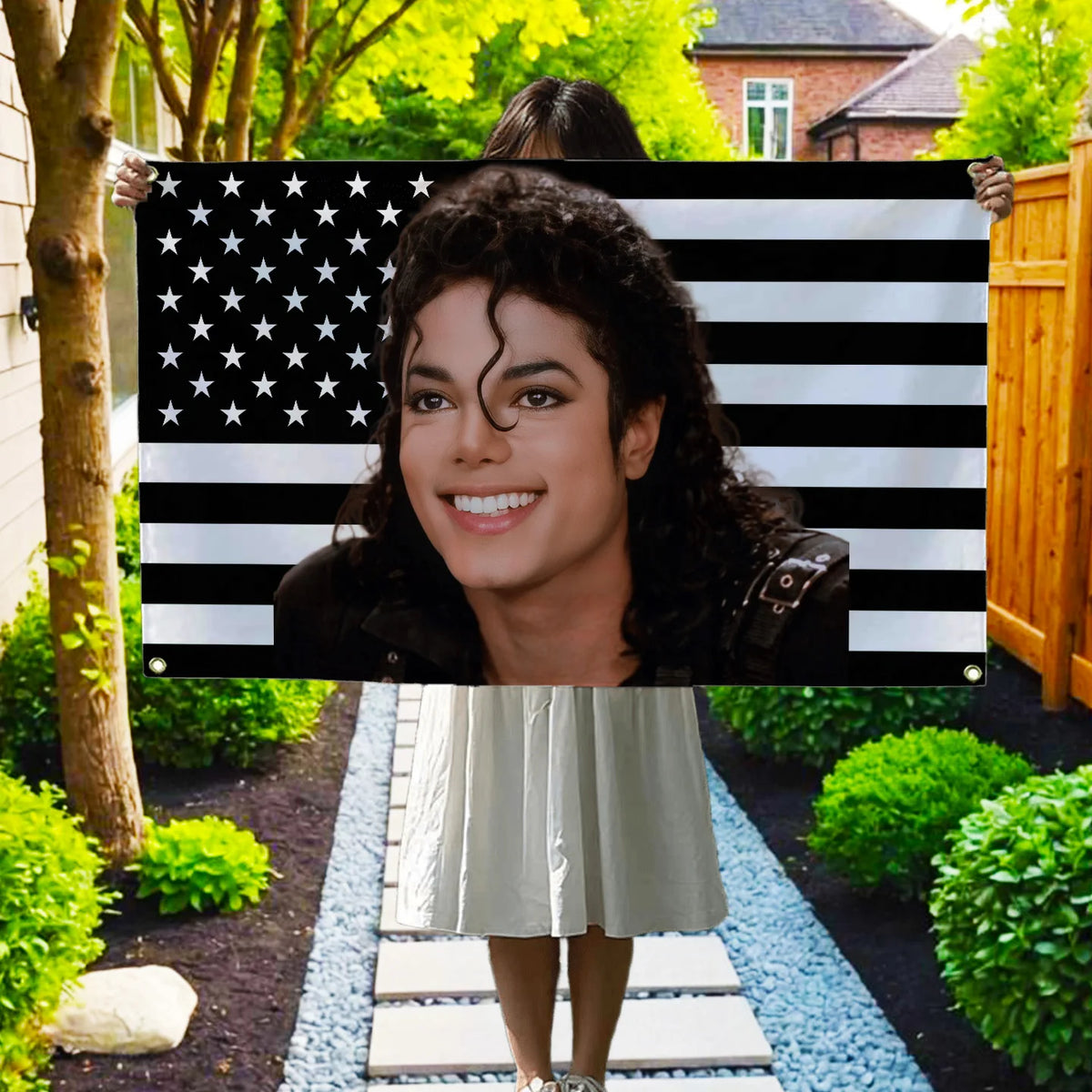 Michael Jackson Black Flag Tapestry - Decorative Wall Hanging for Bedroom, Garage & Home Decor