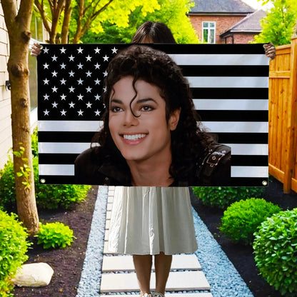 Michael Jackson Black Flag Tapestry - Decorative Wall Hanging for Bedroom, Garage & Home Decor