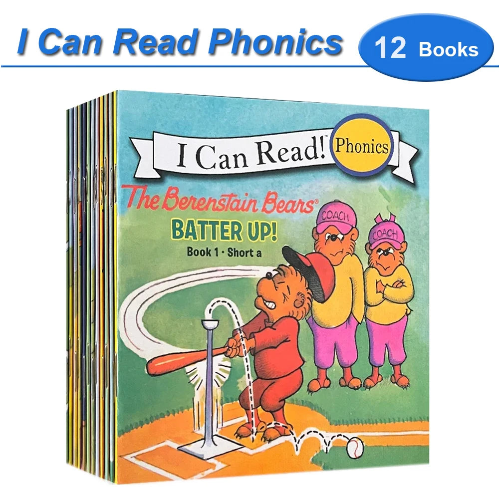 I Can Read Phonics Book Set – 12 Beginner Picture Books for Kids, Early English Reading & Montessori Learning Stories