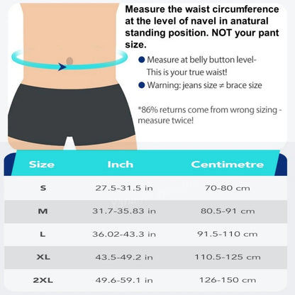 Men & Women Lumbar Support Belt – Lightweight Back Brace for Lower Back Pain, Sciatica, Herniated Disc, and Scoliosis Waist Support