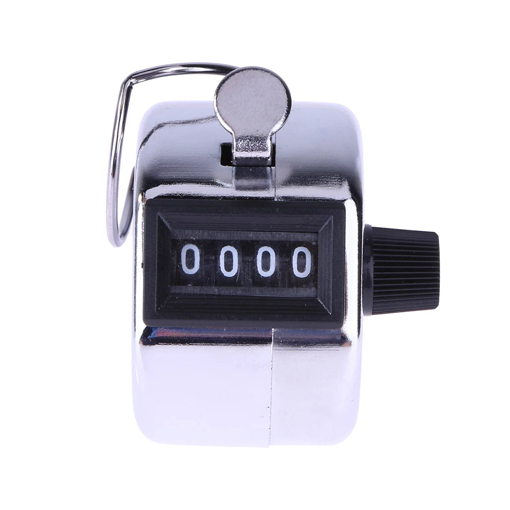 Handheld 4-Digit Tally Counter – Mechanical Manual Palm Clicker for Number Counting, Assorted Colors