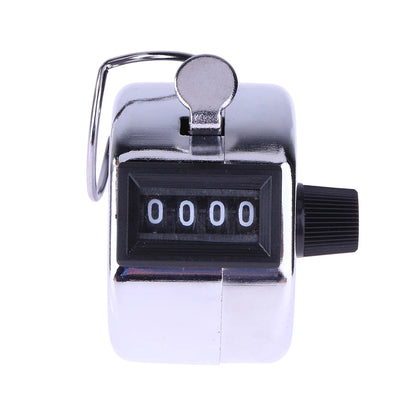 Handheld 4-Digit Tally Counter – Mechanical Manual Palm Clicker for Number Counting, Assorted Colors