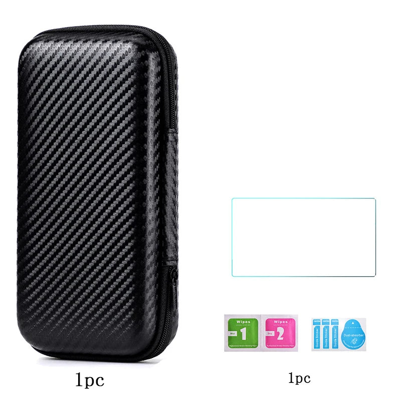 Trimui Smart Pro Hard Carrying Case with 9H Tempered Glass Screen Protector – Protective Bag for Handheld Game Console