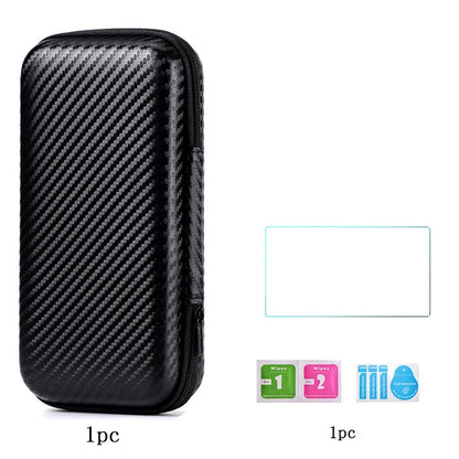 Trimui Smart Pro Hard Carrying Case with 9H Tempered Glass Screen Protector – Protective Bag for Handheld Game Console