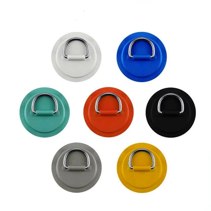 Surfboard Dinghy Boat PVC Patch – Stainless Steel D-Ring, Deck Rigging Rope Ring Buckle for Kayaking & Inflatable Boat Accessories