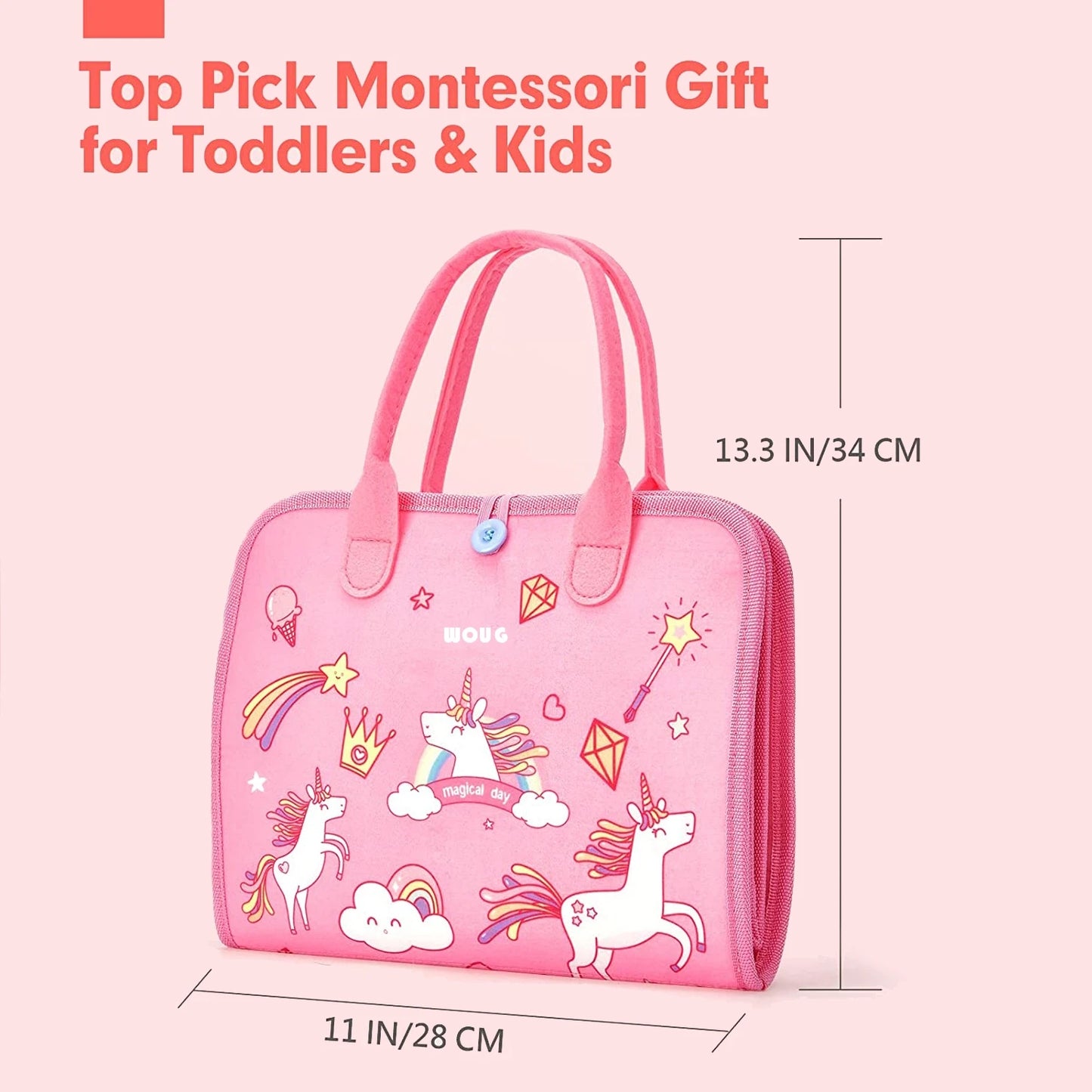 Montessori Toddler Busy Board – Educational Travel Toy for Motor Skills & Baby Learning, Perfect Christmas Gift