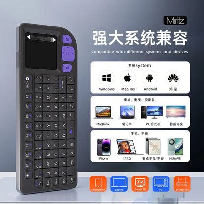 Miritz K809 Mini Wireless Keyboard - 2.4G Dual-Mode Portable Keyboard with Touchpad
