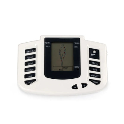 Full Body EMS Muscle Stimulator — Digital TENS Acupuncture Massager with 16 Pads and Meridian Therapy Set