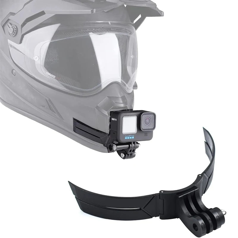 Motorcycle Helmet Chin Mount for Action Cameras – Full Face Holder for GoPro 13–8 & DJI Action 5/4