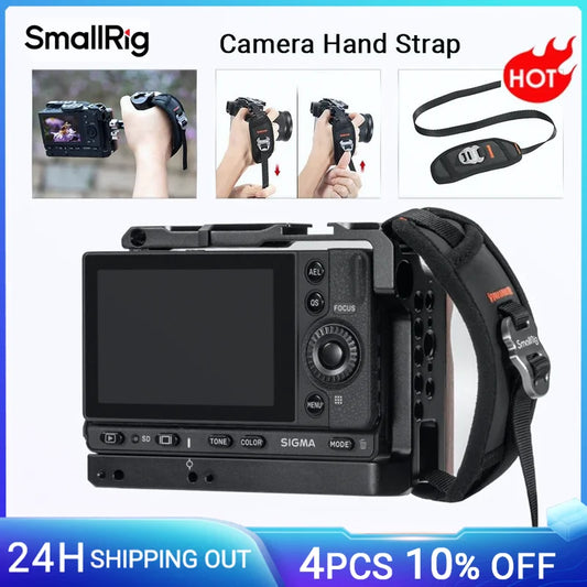 SmallRig DSLR Camera Hand Strap - Adjustable Secure Grip Support for Camera Cage Rig 2456
