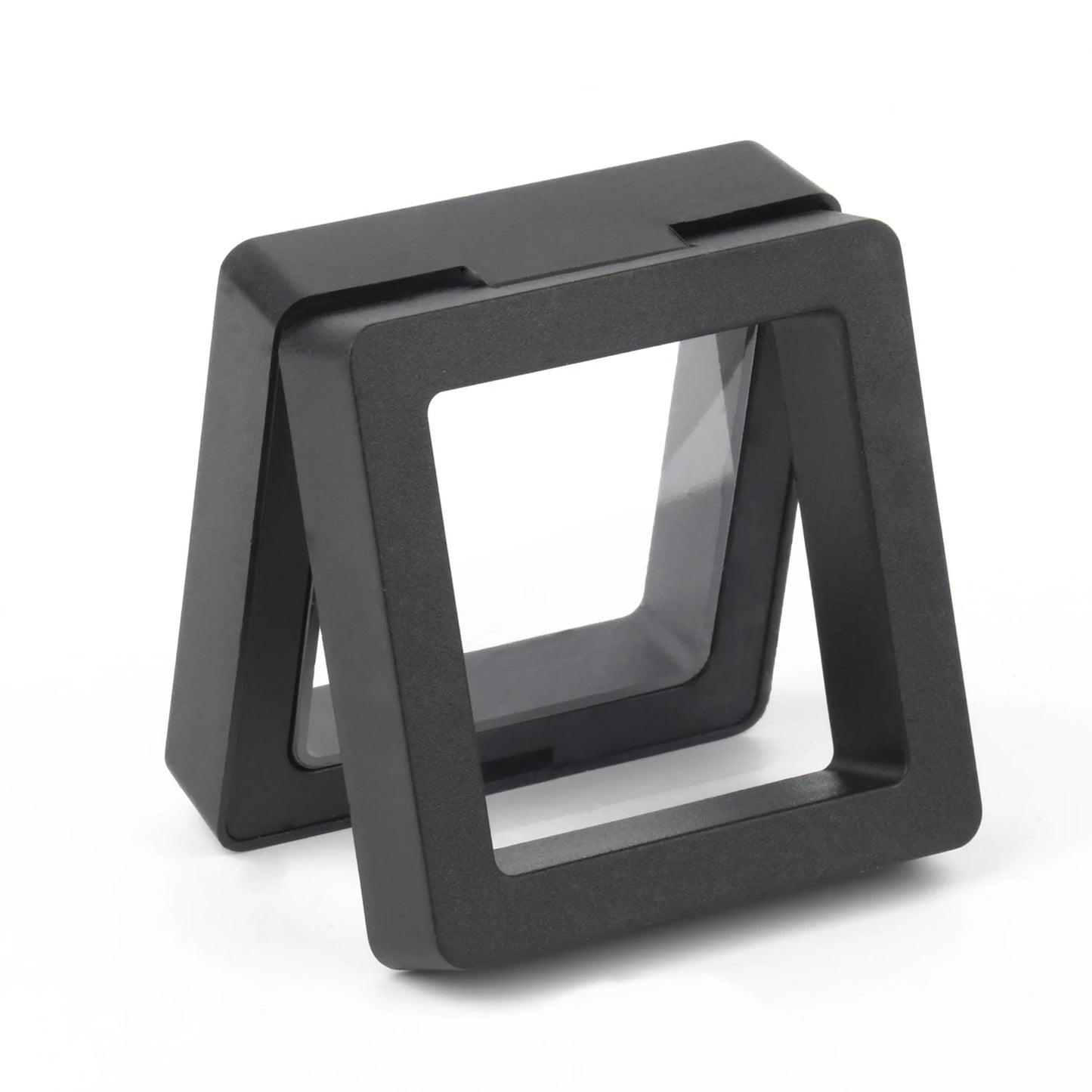 Black 3D Floating Display Case Frame – Free-Stand Suspension Membrane Jewelry Storage Box for Rings, Earrings & Necklaces