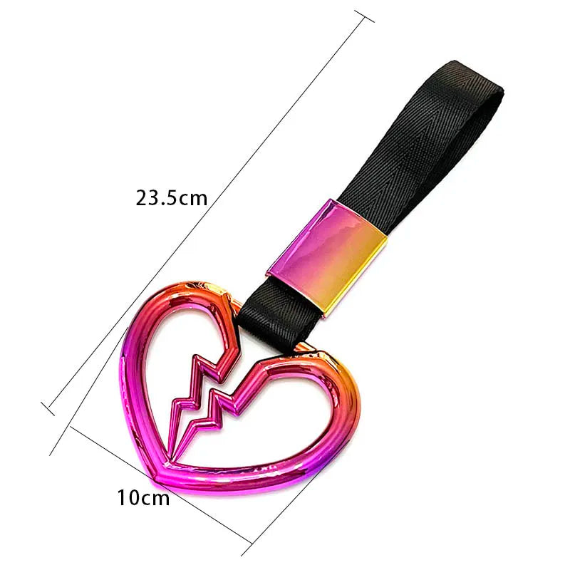 Colorful Ring Flower Heart JDM RACING Train Bus Handle Hand Strap: Styling Drift Charm Strap - Drift Car Warning Car Tow Strap