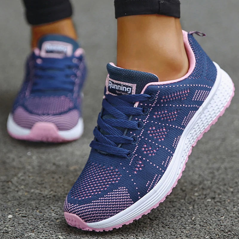 New Women's Lace-Up Flats – Casual Sneakers, Soft & Comfortable, Plus Size Available