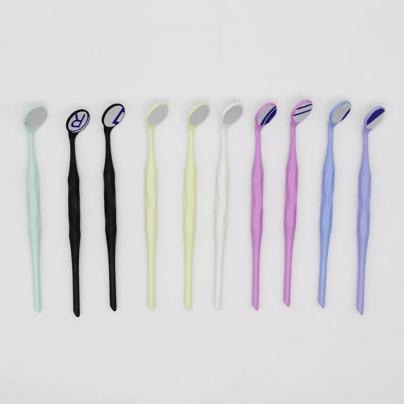 AG 10pcs/Box Dental Mouth Mirrors – Double-Sided Autoclavable Exam Reflectors with Handle for Oral Care & Tooth Whitening