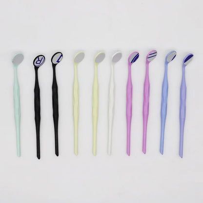 AG 10pcs/Box Dental Mouth Mirrors – Double-Sided Autoclavable Exam Reflectors with Handle for Oral Care & Tooth Whitening