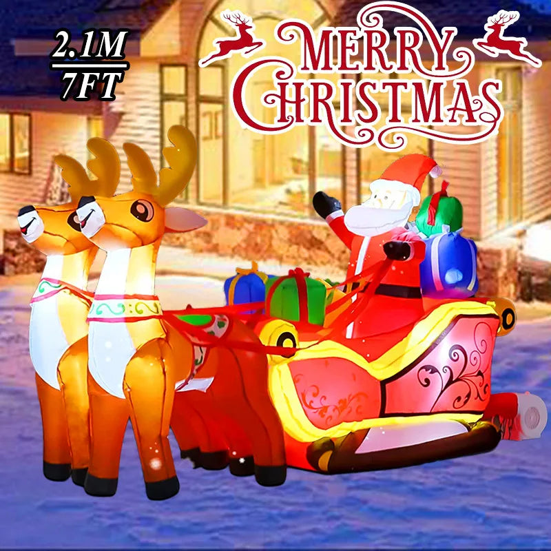 Christmas Inflatable Decoration – LED Light Toy Ornament for Xmas Party, New Year, Indoor and Outdoor Garden Decor
