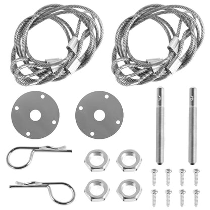 Universal Stainless Steel Car Hood Pin Lock Kit – Engine Bonnet Racing & Modified Accessory
