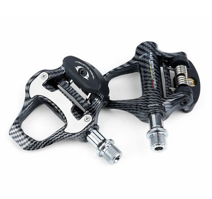 RACEWORK Carbon Fiber Road Bike Pedals Ultra-Light SPD Keo Self-Locking Professional Cycling Pedals