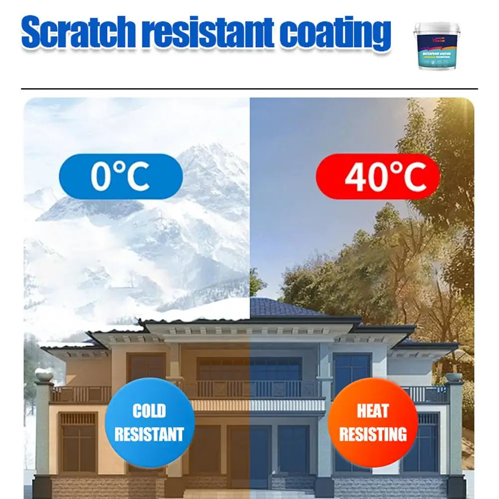 1000g Water-Based Polyurethane Waterproof Coating - Exterior Wall, Roof, and Bathroom Leak Repair Sealant