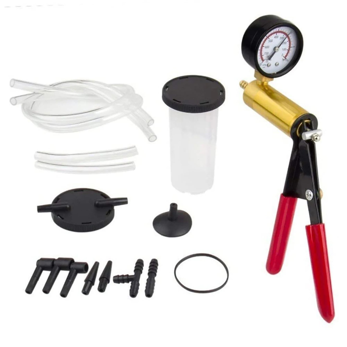 2-in-1 Handheld Vacuum Brake Bleeder Kit with One-Man Brake & Clutch Bleeding System and Protective Case